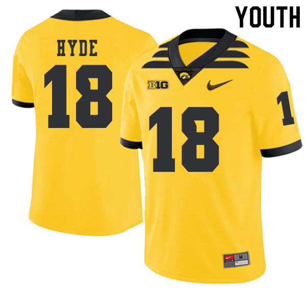 2019 Youth #18 Micah Hyde Iowa Hawkeyes College Football Alternate Jerseys Sale-Gold